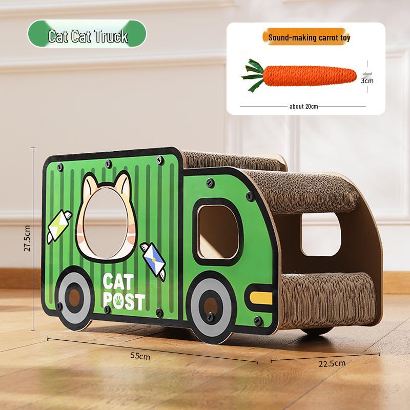 Odolná dvojvrstvová doska na škrabanie a ležanie pre mačky - Odolná voči škrabaniu a opotrebovaniu, z vlnitej lepenky