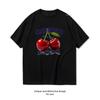 Cherry Infusion Sweet and Juicy Fruit Tshirt WoUnisex Unisex Summer Cotton Cartoon Graphic T Shirts Adult Classic Oneck Shortsleev