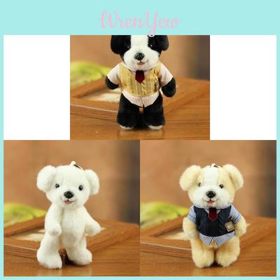 Dog Plush Keychain With Movable Joints And Soft Polyester Material For Gift And Decoration