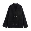 Autumn/Winter Women's European-Style Double-Breasted Knit Sweater Coat