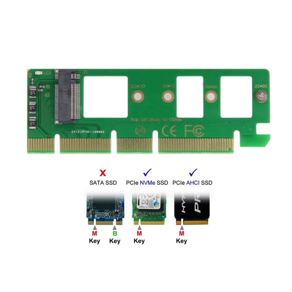 Xiwai NVME AHCI SSD NGFF To 16x X4 Adapter for XP941 SM951 PM951 A110 M6e 960 EVO SSD M-Key PCI-E 3.0