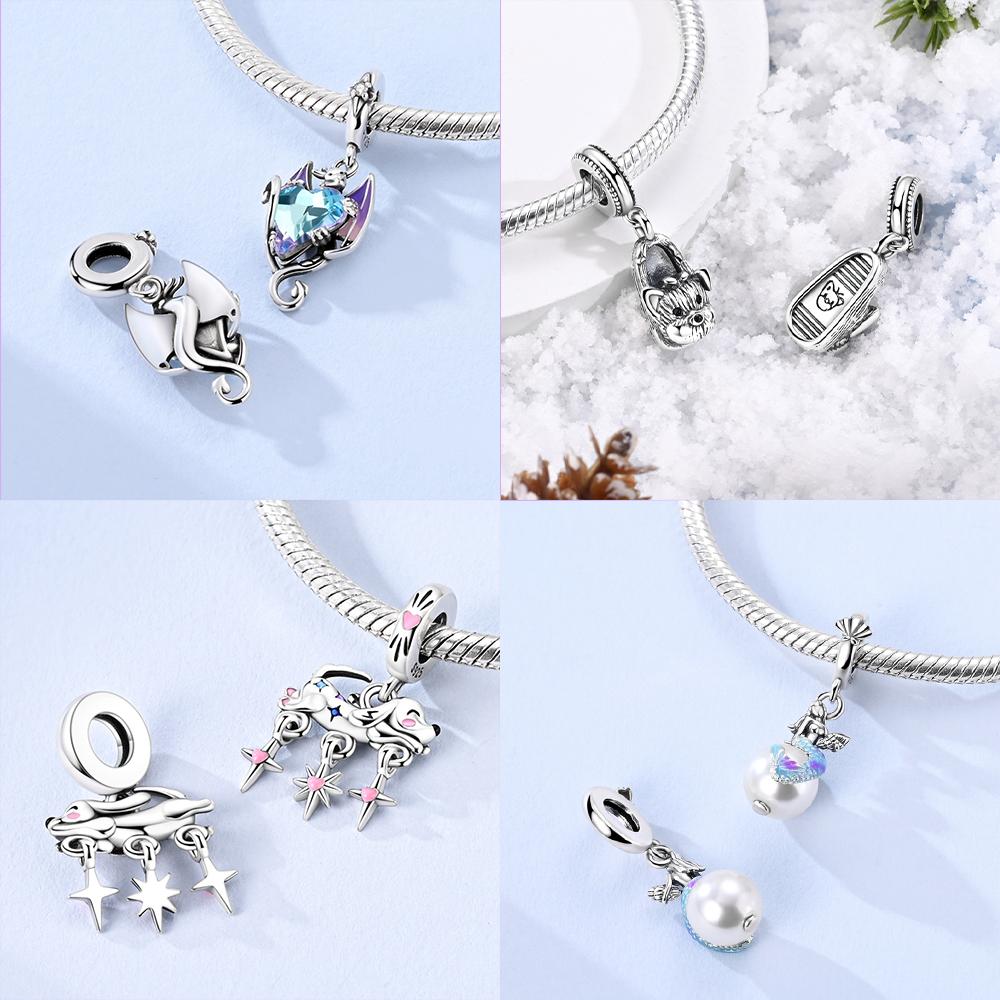 Original Penguin Pendant Flying Dragon Ghostly Dinosaur Charm Copper Beads Fit Bracelet Jewelry Diy Women Accessory Gift