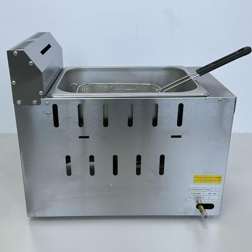 Commercial Deep Fryer Oil Portable Sturdy with Removable Basket 6L for Fried Chicken French