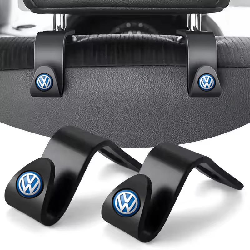 2Pcs Portable Car Seat Back Hooks Storage Accessories For Volkswagen VW Golf Amarok Tiguan T-Cross T5 Phaeton Polo Jetta GTI ID3 zq8