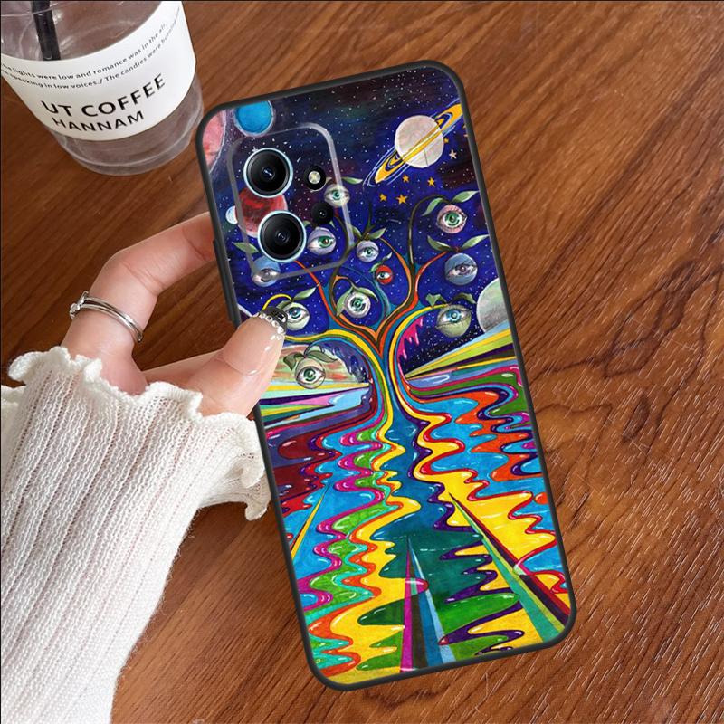 Colorful Psychedelic Art Case For Xiaomi Redmi 14C 13C 12C 10C Redmi Note 14 13 11 9 10 12 Pro 9S 10S 11S 12S Cover