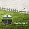 4PCs Wooden Garden Fencing Landscape Edging, Grey