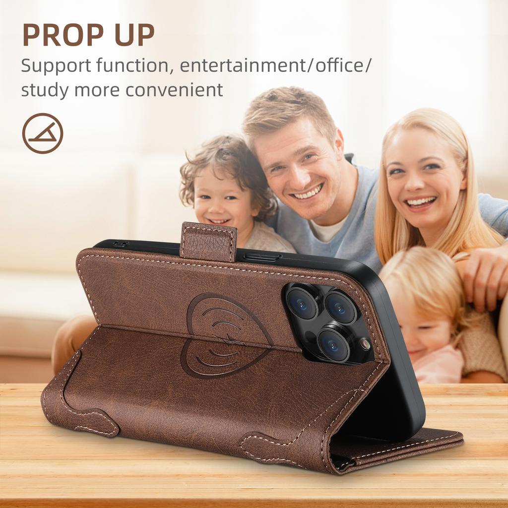 SUTENI Luxury Wallet Leather Magsafe Card Holder Flip Magnetic Phone Case For iPhone 16 15 14 13 12 Pro Max Plus Cover