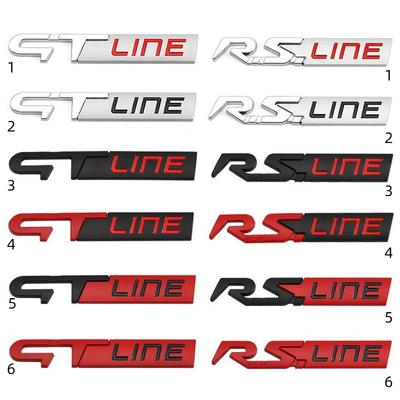 Car Metal GT RS Line Badge Emblem Decals Sticker For Logan Clio Megane 2 3 4 Captur Koleos Espace Twingo Duster Kadjar