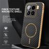For Xiaomi 15 Phone Case Carbon Fiber Textured Electroplated TPU Back Cover