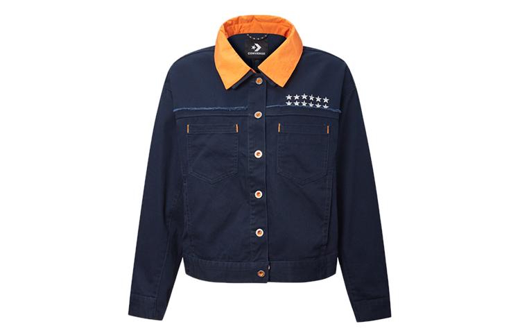 Converse Jackets Women s Blue Lapel Moderate 10020988-A02 L