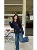 2025 Autumn/Winter Plus Size Jacquard Cartoon Puppy Knit Cardigan Sweater