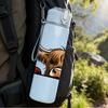 1PC Highland Cow Horned Animal Pattern 750ml Color Plastic Sports Water Bottle Leakproof Flip Straw Lid Suitable for Sports Office Home Use