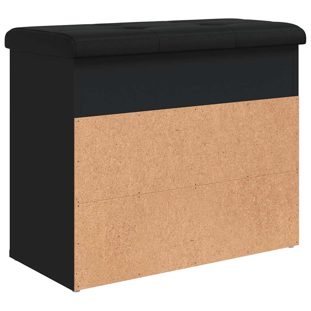 Shoe Bench Black 62x32x50 Cm Particleboard