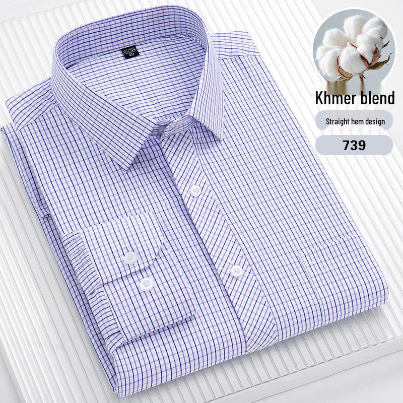 

Men s Striped Long-Sleeve Shirt - Midlife & Senior Sizes, Spring/Summer Cotton-Poly Blend, Plus Sizes Available 39