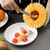 2Pcs Stainless Steel Fruit Spoon Digging Watermelon Ball Spoon Fruit Carving Knife Ice Cream Baller Scoop Stacks Spoon Kitchen