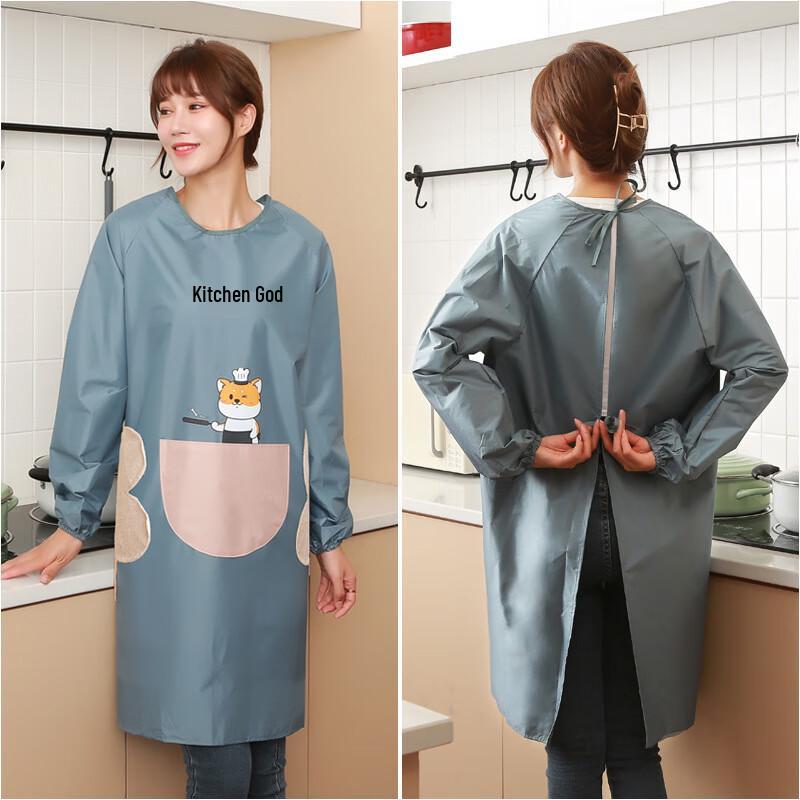 Three Dolphins SJ Cartoon Long-Sleeve Kitchen Apron 2