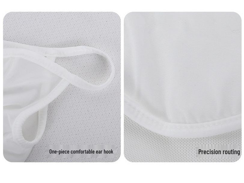 Breathable Summer Ice Silk Sunshade Face Mask with Ear Loops for Outdoor Sports and Neck Protection