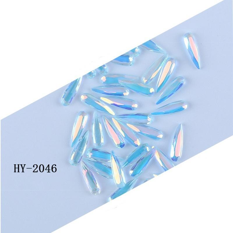 20 Pcs Colorful Nail Art Rhinestone  AB Nail Glitter Manicure Decoration