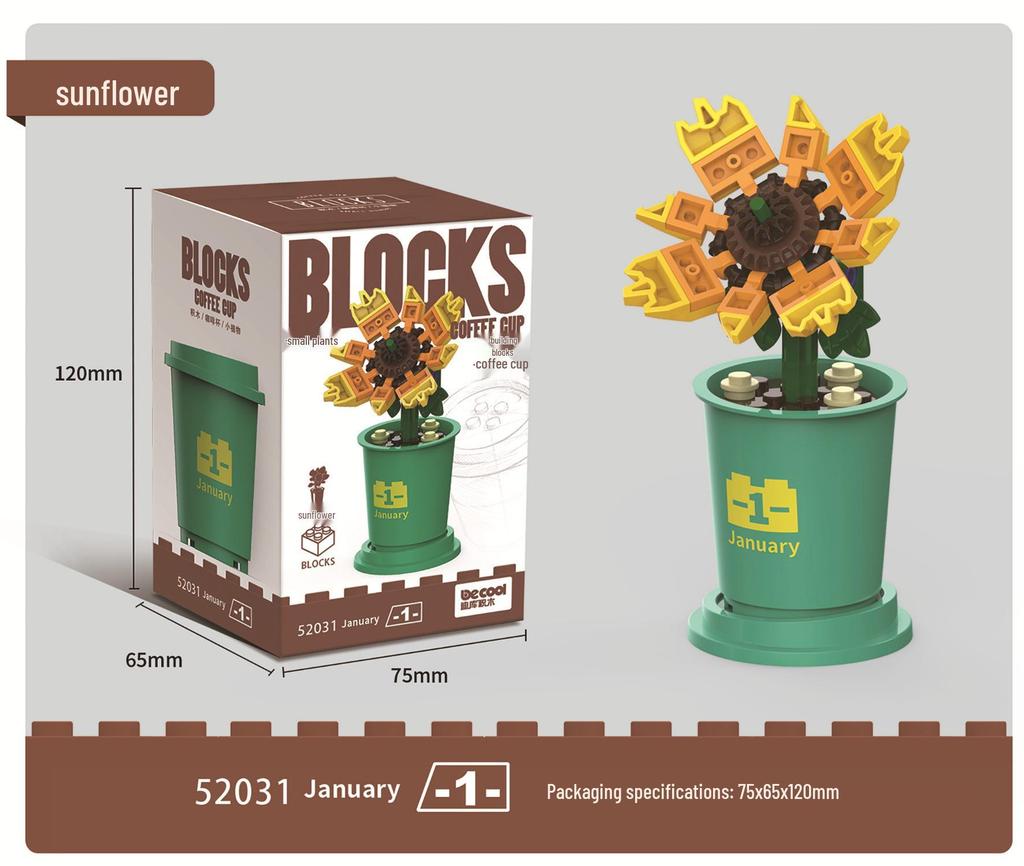 Bukiet Sukulentów Klocki - Prezenty Świąteczne i Zabawki