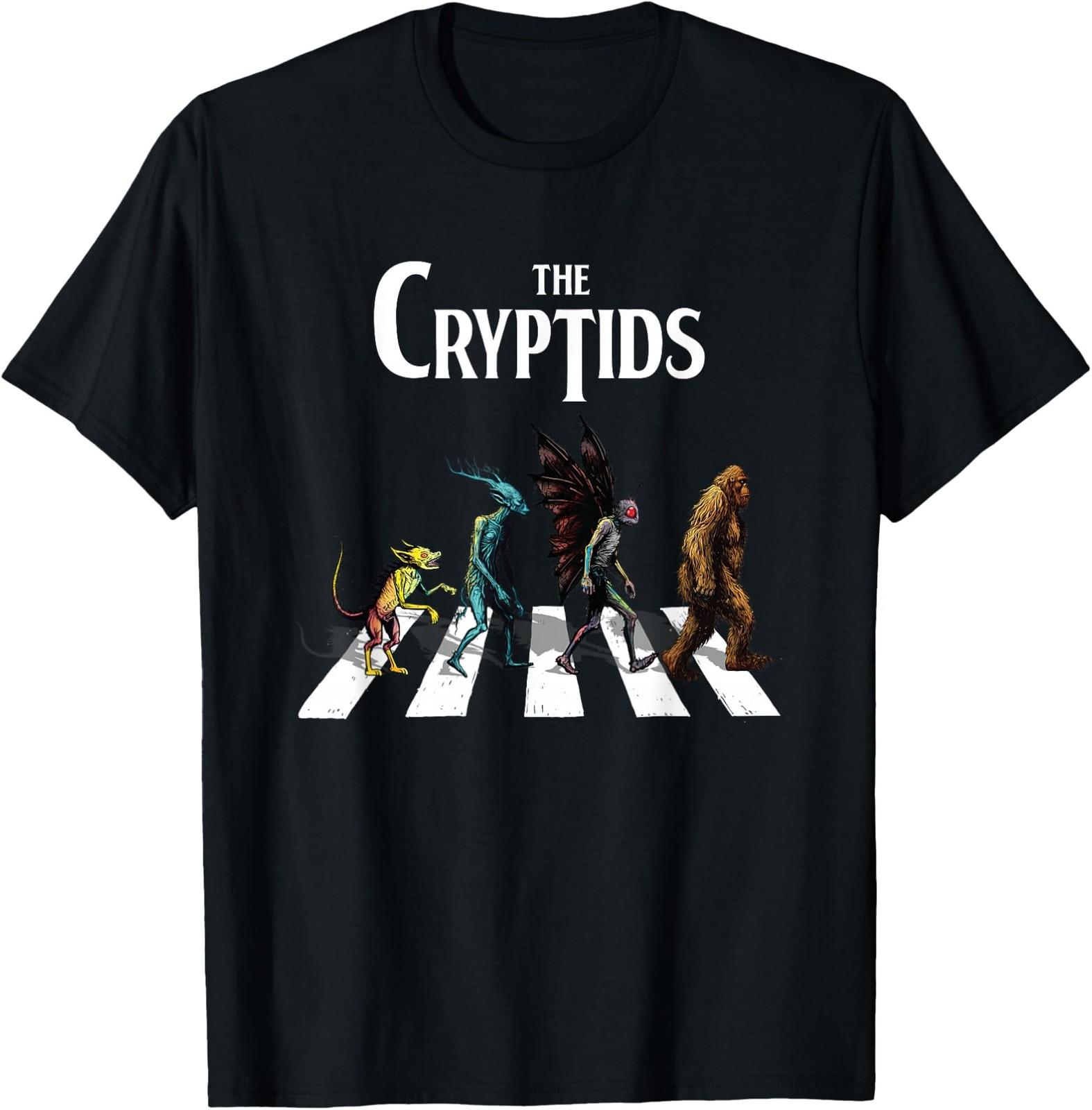 The Cryptids Bigfoot Mothman Wendigo Chupacabra Creatures T-Shirt Size S-4XL XXXXL