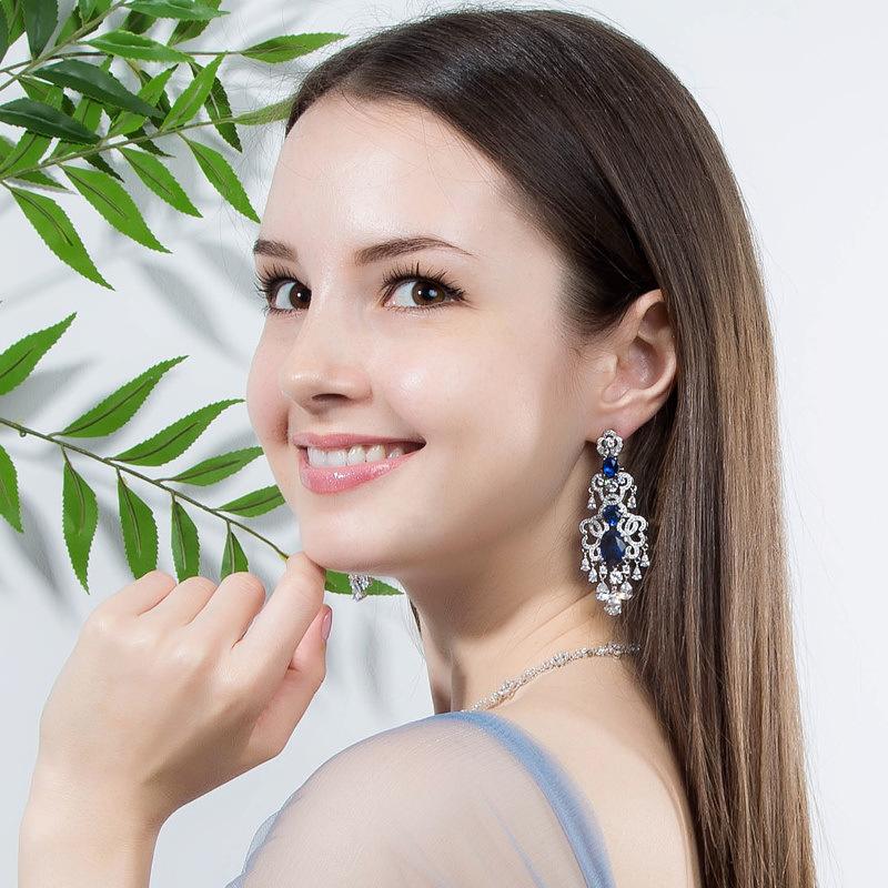 Popular Fringed Earrings, Micro-Inlaid Zircon Exaggerated Long Earrings, High-Quality Jewelry