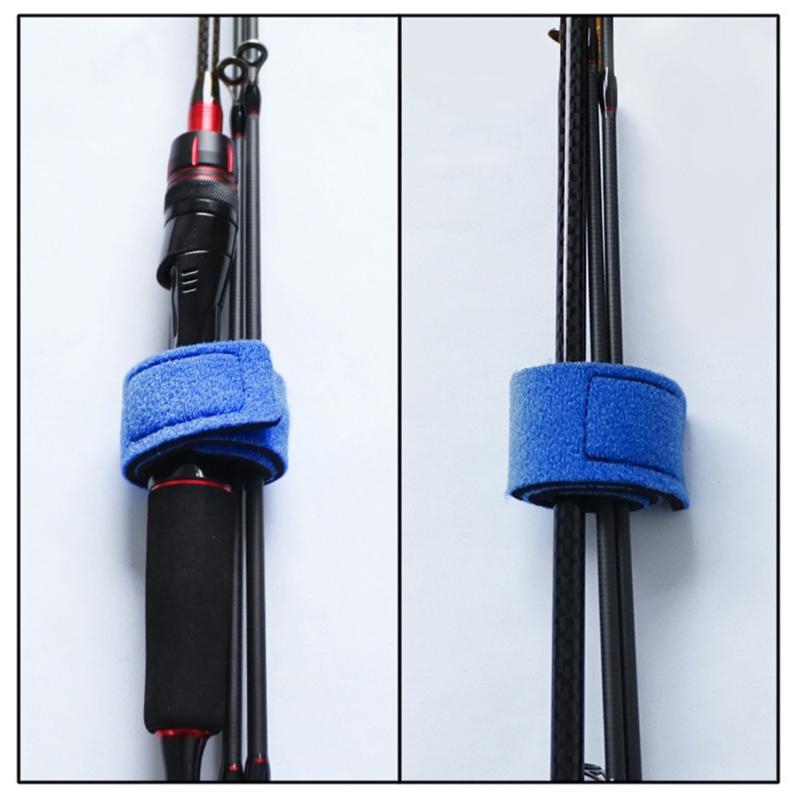 5Pcs Adjustable Tackle Holder Hook Loop Tie Slings Fishing Rod Tie Holder Straps Fishing Rod Pole Carry Straps Outdoor