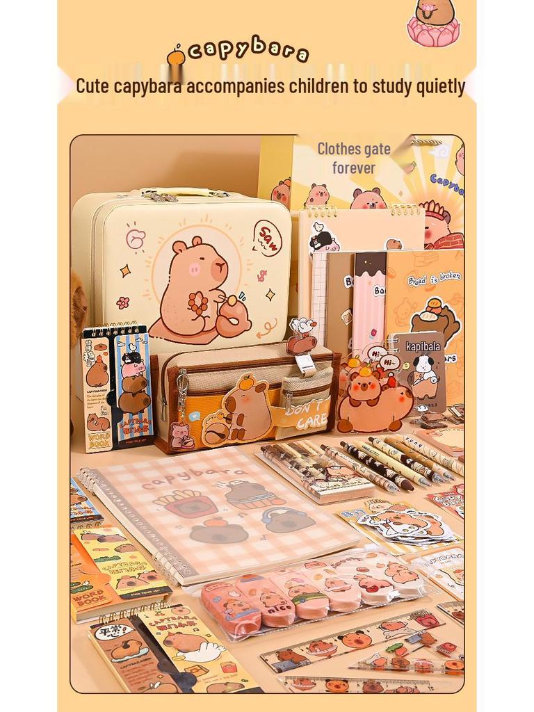 Kapybara Barnens dag Skrivmaterial Presentförpackning - Kreativt Lärande Materialpaket