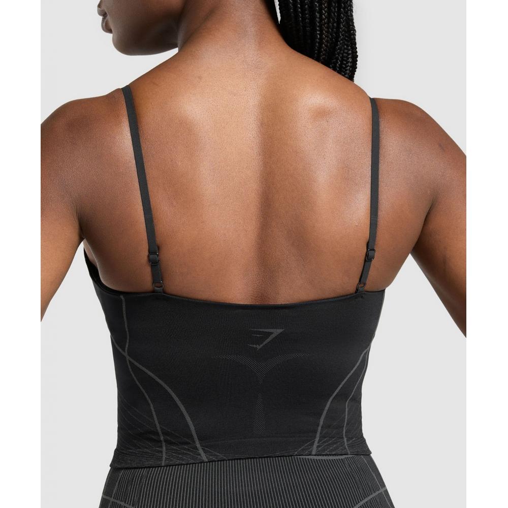 Gymshark Apex Seamless Midi Tank Black Graphite Grey B3b9a Bb29