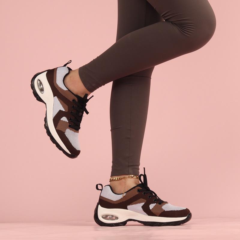 

2025 женская обувь платформа лето новый обувь для мамы дышащая сетка амортизация повседневная спортивная обувь-качалка 42