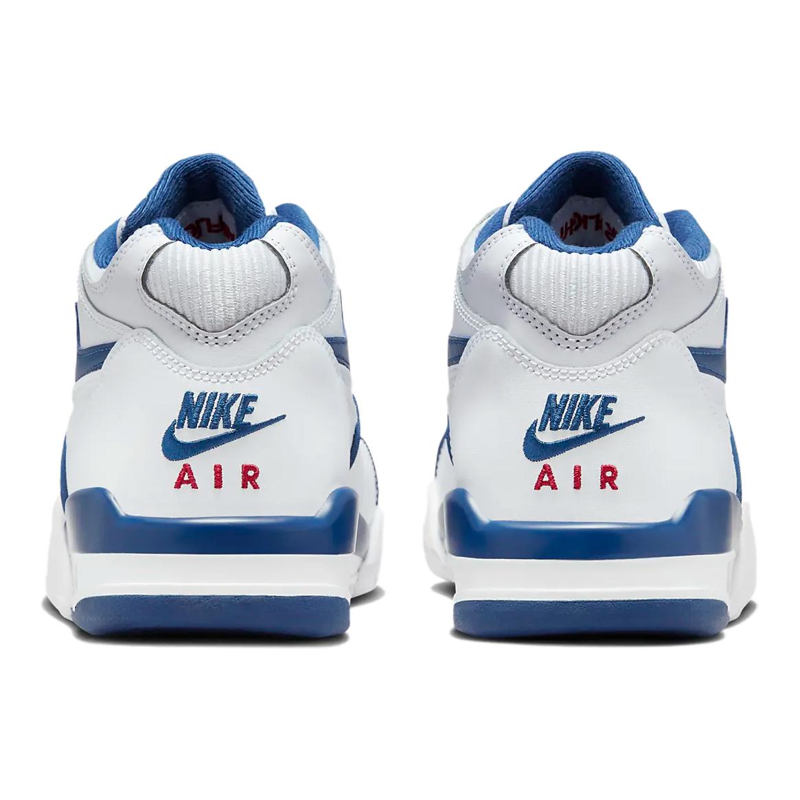 

Новые кроссовки Nike Air Flight 89 Mid Top в винтажном стиле для баскетбола, белые/синие, для школьников HF0406-103 38.5