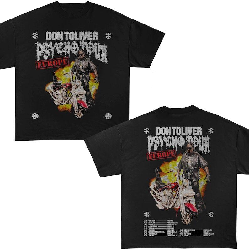 Футболка Don Toliver Psycho Tour Europe Унисекс Футболка XXXL