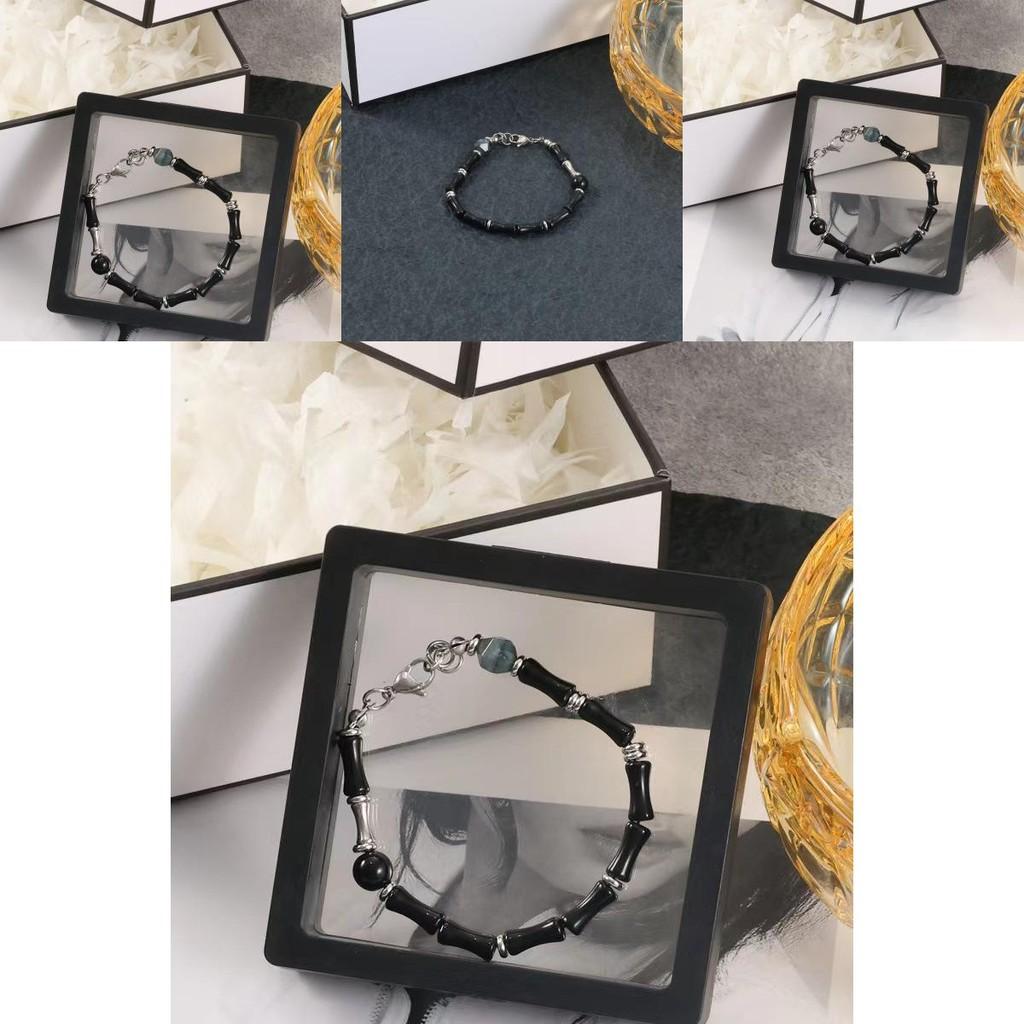 Personalized Black Bamboo Bracelet Trendy Titanium Steel Hand Chain For Couples