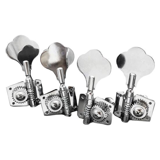 4Pcs Open Gear Bass Tuner Electric Bass Machine Head Left Right Hand Guitar Bass Tuning Key Peg Replacement Parts