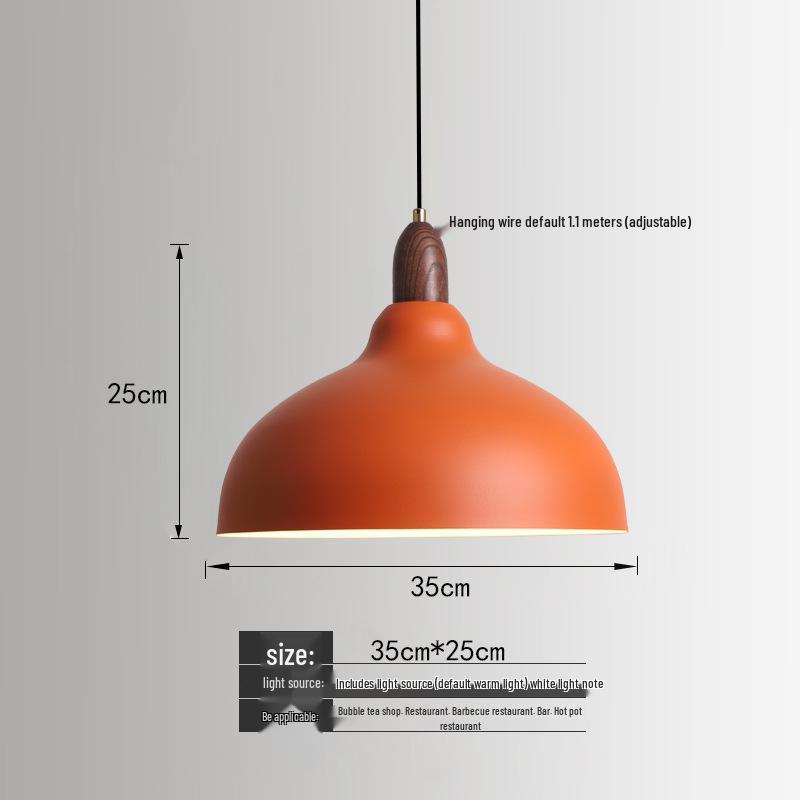 Orange Nordic Industrial Pendant Light for Restaurants & Bars