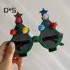 Weihnachtsbaum-Brille, künstlerische Clown-Brille, Weihnachtsfeier, Cosplay-Kostüm-Zubehör, Anzieh-Brille, Requisite