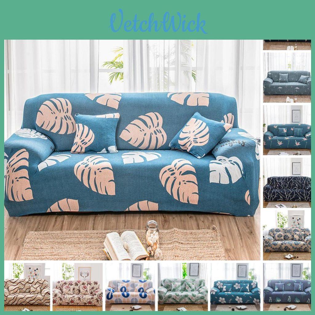 Elastic Flower Leaf Sofa Cover All-inclusive Minimalist Protection For 1/2/3/4-seat Sofas