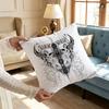 Gothic Cyber Sigil Cross Eyes Printed Pillow Cover Cushion Case Simple Sofa Pillow Case No Pillow Core