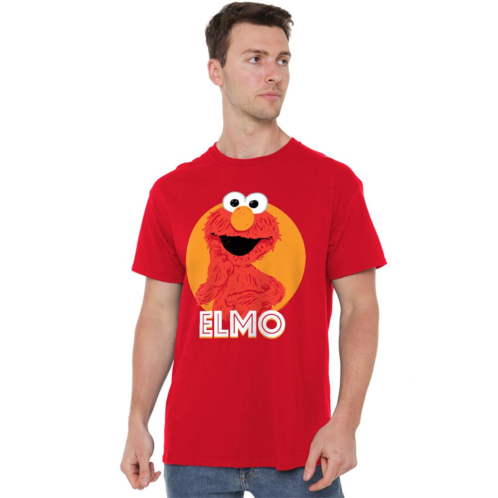 Sesame Street Unisex Adult Elmo Scribble T-Shirt