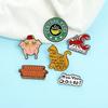 Creative Cartoon Coffee Cup Brooch Pin for Men and Women - Stylish Clothing Accessory & Ornament with Alloy Baking Varnish Finish