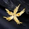 New Personalized Creative Flame Starfish Brooch Exquisite High-end Alloy Rhinestone Men's Suit Corsage Accessories Collar Pin