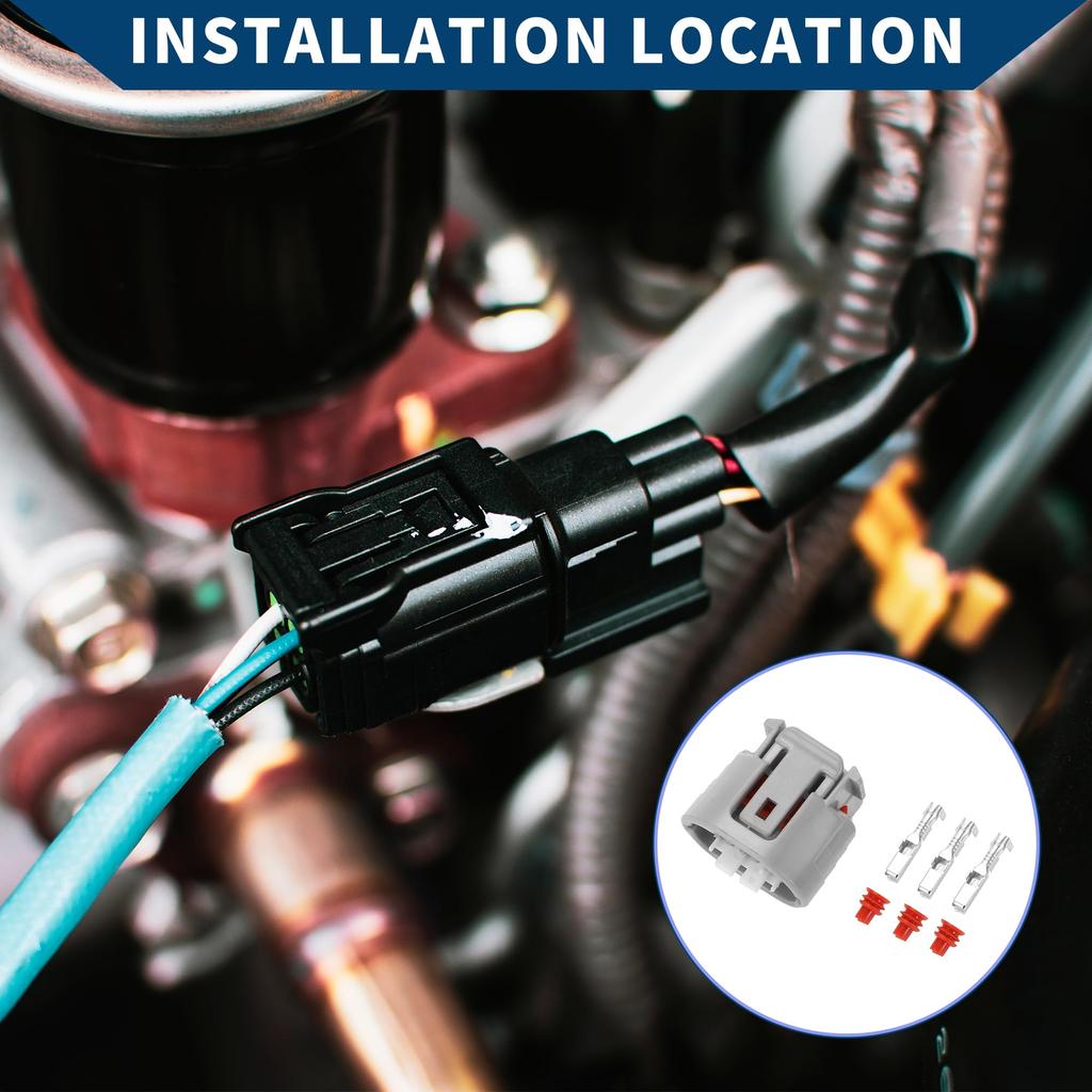 Hihaha Conector de Alimentación de Alternador Compatible con Toyota / Conector Terminal de Cable Hembra Interno /