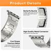 Luxurious Titanium Band For Apple Watch Series 10 46mm 42mm Metal Business Bracelet iWatch Ultra1/2 49mm 45mm 44mm 38mm 40mm 41mm Watchband SE