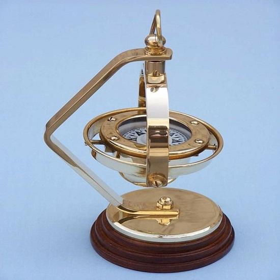Brass Desk Hanging Compass 8" Nautical Home - Office Decoration and Gift Item