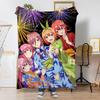 The Quintessential QuintupletsS Throw Soft Coral Fleece Blanket 310gsm Fluffy Warm Throw for Sofa Bed Couch Bedroom Decor