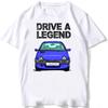 Drive The Legend France TWG 90s EVCar T-Shirt Unisex Summer Men Short Sleeve Harajuku White Hip Hop Casual Boy Tees Fashion Tops