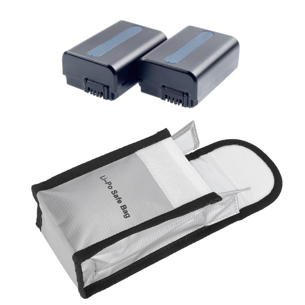 Explosion-proof Battery Safety Bag Fireproof Battery Storage Bag Protective Pouch Battery Storage