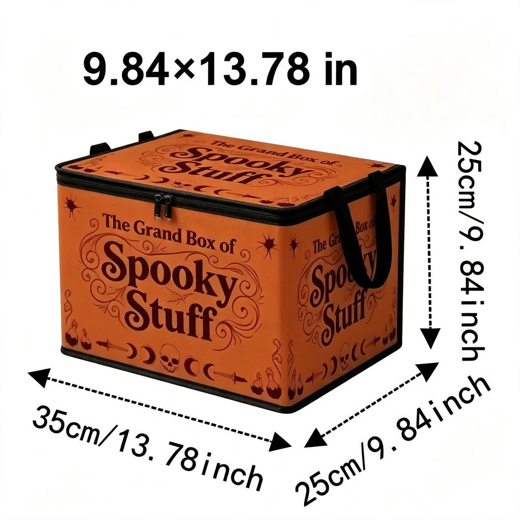 Halloween Themed Fabric Storage Box Foldable Storage Bin for Halloween Decorations Clothing Toys Bedroom Closet Organizer