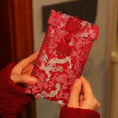 Falešné hedvábí Červená obálka Čínská svatba Červená kapsa Šťastné peníze Hongbao