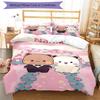 3pcs Custom Name Bubu Dudu Bedding Set Duvet Cover Closure Includes 1 Duvet Cover & 2 Pillowcases, Soft and Comfortable for All Seasons.