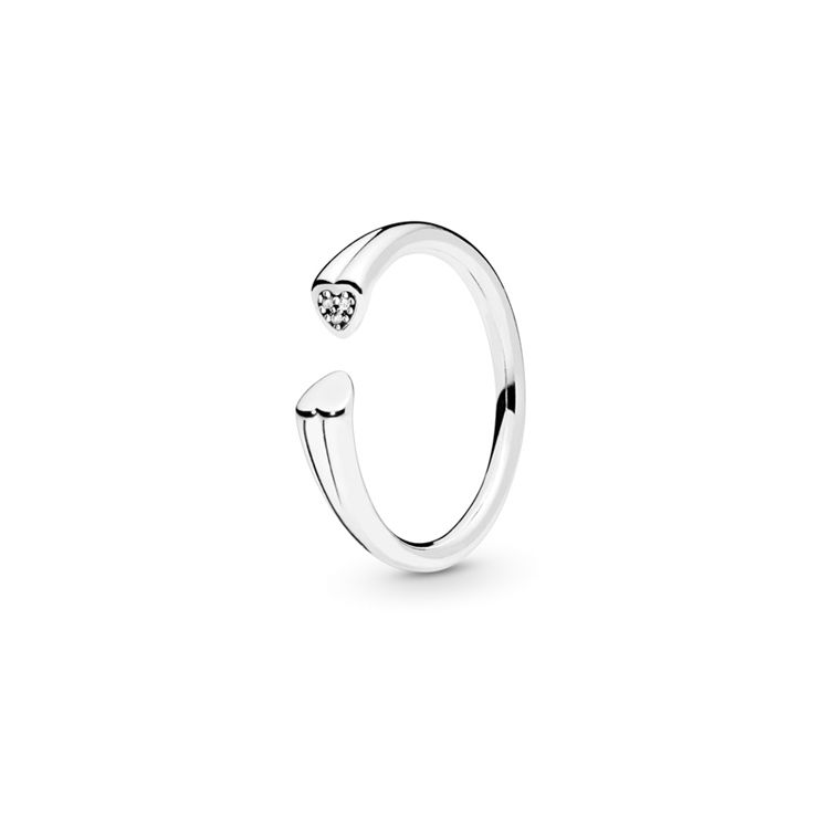 Pandora Heart Shaped Open Ring Women rings 196572CZ Box,54
